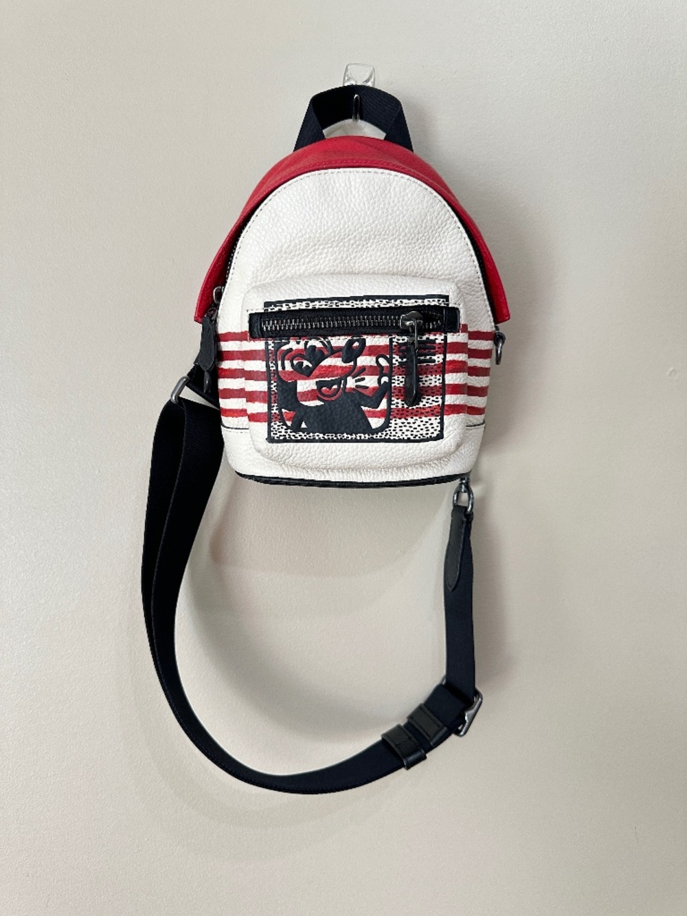 Rare Limited Coach Disney Mickey Mouse X Keith Haring Small Backpack Crossbody